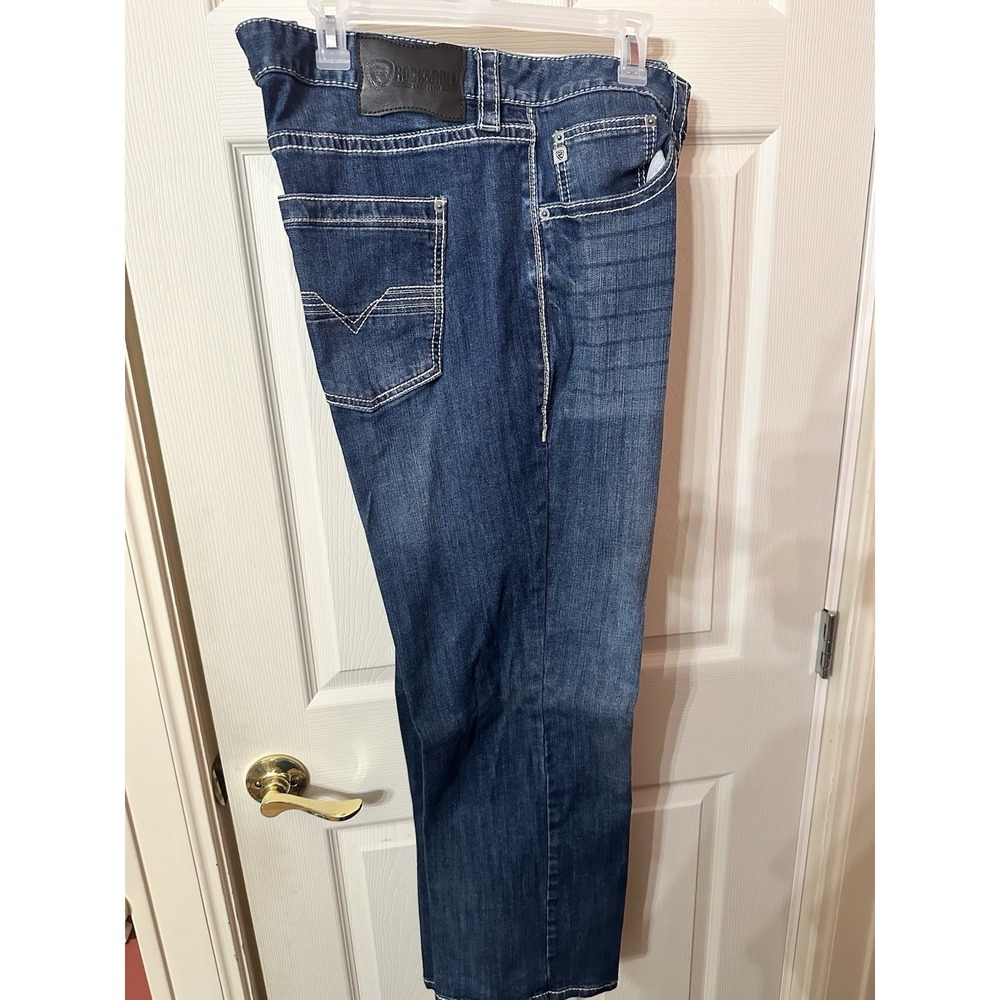 Rock & Roll Denim Piston Straight Leg Blue Men's Jeans 44x32